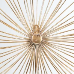 LuxenHome Gold Abstract Flower 16.7" Round Metal Wall Decor -Decor Vista GUEST 5d967f7c f337 41b7 a67f 7ac769784649