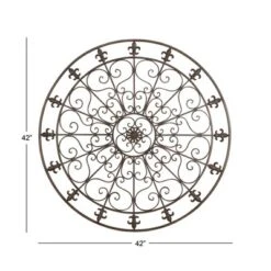 Metal Fleur De Lis Scrollwork And Wall Decor Black - Olivia & May -Decor Vista GUEST 5ddc962f 6eed 42ec a325 9d17654e0c07