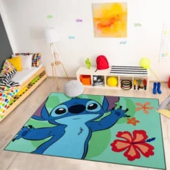 4"x6" Disney Lilo & Stitch Colorful Waving Youth Digital Printed Kids' Area Rug: Stitch Room Accent For Kids Bedroom -Decor Vista GUEST 5df0f4ae 12da 4c9d bbab 2c88065a21d8