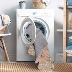 2'x8' Washable Blanton Rug Pink/Ivory - Linon: Rubber Backed, Stain-Resistant, Low Pile, Traditional Medallion Design -Decor Vista GUEST 5f73bc5d 3ee1 40ce 914b c19bc0cb7b68