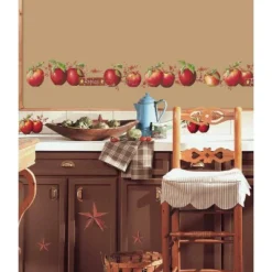 Country Apples Peel And Stick Wall Decal Red - RoomMates -Decor Vista GUEST 608d1d91 6a63 4aab a217 8e57256538a1