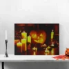 Northlight 19.5" Halloween Prelit LED Witch's Jack-O'-Lantern By Candlelight Canvas Wall Art - Orange/Yellow -Decor Vista GUEST 61902194 b086 49e0 9415 4b3b87342556
