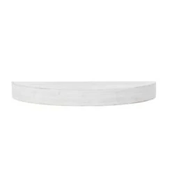 Small Round Wood Floating Decorative Wall Shelf White - American Art Decor -Decor Vista GUEST 6192beba 77aa 410e a043 37b4b34a2fc9
