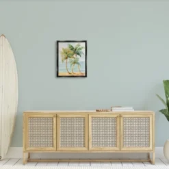 Stupell Industries Tropical Palm Trees On Coastal Beach Sand