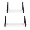 (Set Of 2) 5" X 10" Sudbury Wood And Metal Wall Shelf Set White/Black - Kate & Laurel All Things Decor -Decor Vista GUEST 6204753b 32bb 41ff b15f b4daacafa88c