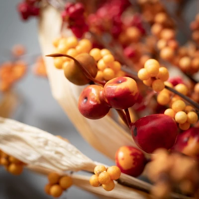 Artificial Mixed Berry Wreath Multicolor 24"H 3 Artificial Mixed Berry Wreath Multicolor 24"H