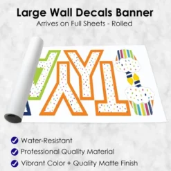 Big Dot Of Happiness Cheerful Happy Birthday - Peel And Stick Colorful Birthday Party Large Banner Wall Decals - Happy Birthday -Decor Vista GUEST 630b7628 d186 41cd 9551 77ef0a89e534