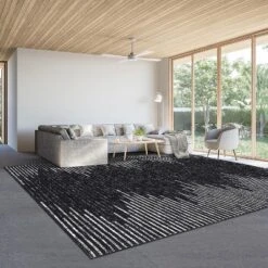 Acekool 8x10 Washable Area Rug, Black And White Striped Non Slip Low Pile Carpet, Modern Distressed Diamond Pattern For Living Room Bedroom Nursery 14 Acekool 8x10 Washable Area Rug, Black And White Striped Non Slip Low Pile Carpet, Modern Distressed Diamond Pattern For Living Room Bedroom Nursery -Decor Vista GUEST 63cb084b 2908 445d bd3e 7b463061e3b3