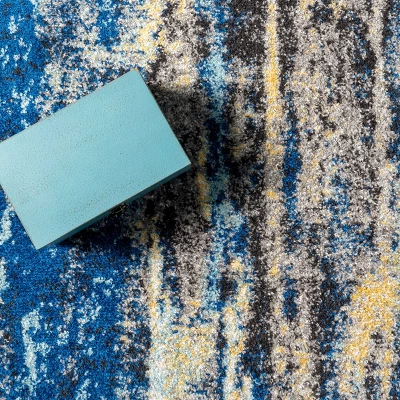 Nuloom Katharina Abstract 5 Round Area Rug For Living Room Bedroom Dining Room Kitchen, Blue/Multicolor 8 Nuloom Katharina Abstract 5 Round Area Rug For Living Room Bedroom Dining Room Kitchen, Blue/Multicolor - Image 6