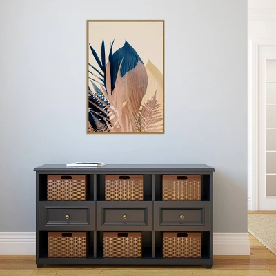 22" X 33" Pastel Jungle Plants 3 By Ian Winstanley Framed Canvas Wall Art Gold - Amanti Art 7 22" X 33" Pastel Jungle Plants 3 By Ian Winstanley Framed Canvas Wall Art Gold - Amanti Art - Image 5