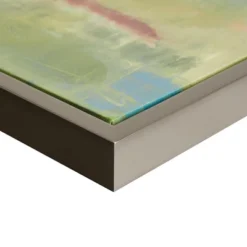 40.5" X 30.5" Morning Fields Green Hand Embellished Framed Canvas Blue -Decor Vista GUEST 6500b6a9 9fb0 48c5 814a ee6fb4fbe1a1