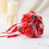 Sparkle And Bash Red Artificial Roses Foam Bouquet For Bride & Bridesmaids, Faux Fake Flowers For Wedding Party Decorations, 9.5 In -Decor Vista GUEST 65b749e1 fb47 43be 9687 0126f6473087