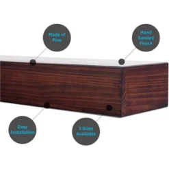 Austin Floating Wood Mantel Shelf Pine Wood Rustic Shelf | Mantels Direct -Decor Vista GUEST 65bcb225 8942 4848 88ce b08fc52df298