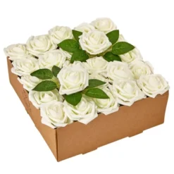 RCZ Décor Artificial Foam Roses For Decoration, Attractive Fake Flowers For DIY Wedding Centerpieces, Includes: 50 Roses With Stems And 20 Leaves 24 RCZ Décor Artificial Foam Roses For Decoration, Attractive Fake Flowers For DIY Wedding Centerpieces, Includes: 50 Roses With Stems And 20 Leaves -Decor Vista GUEST 664f90fe ff34 4d18 968b 7588aacaaecf