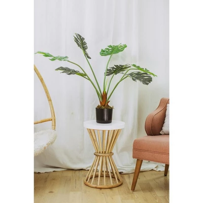 Forever Leaf 48" Artificial Monstera Artificial Plant In Black Pot, Indoor Artificial Plant For Home Decor 4 Forever Leaf 48" Artificial Monstera Artificial Plant In Black Pot, Indoor Artificial Plant For Home Decor - Image 3