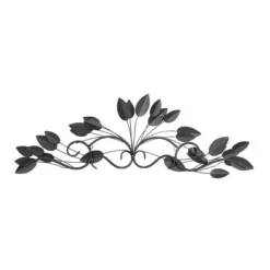 10" X 34" Metal Leaf Wall Decor Brown - Olivia & May -Decor Vista GUEST 685622e9 c385 4136 b568 bee97e13dc23