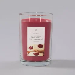 19oz Jar Candle Raspberry Butter Cookie Home Scents - Chesapeake Bay Candle