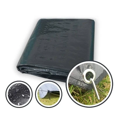 Waterproof PE Tarp Floor Mat For Screen House Gazebo - Alvantor 8 Waterproof PE Tarp Floor Mat For Screen House Gazebo - Alvantor - Image 6