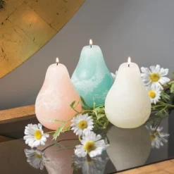 Sandy Beach Pear Candles Kit - Set Of 3