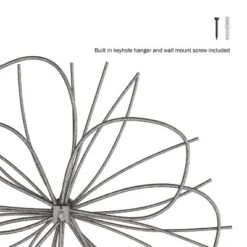 Wall Decor - Metallic Layered Wire Flower Sculpture - Contemporary Hanging Accent For Living Room, Bedroom, Or Kitchen By Lavish Home (Silver/Gold) -Decor Vista GUEST 6927f4d1 2d97 4eff a1fe 92d0fde35d35