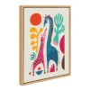 18" X 24" Sylvie Giraffe Love Framed Canvas Wall Art By Rachel Lee Natural - Kate And Laurel -Decor Vista GUEST 6a03c094 e138 436e bd53 56c78d8c53ab