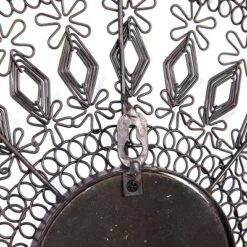 Set Of 3 Metal Plate Wall Decors With Intricate Pattern Black - Olivia & May