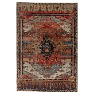 Cicero Indoor/Outdoor Medallion Area Rug Orange - Jaipur Living 10 Cicero Indoor/Outdoor Medallion Area Rug Orange - Jaipur Living - Image 8