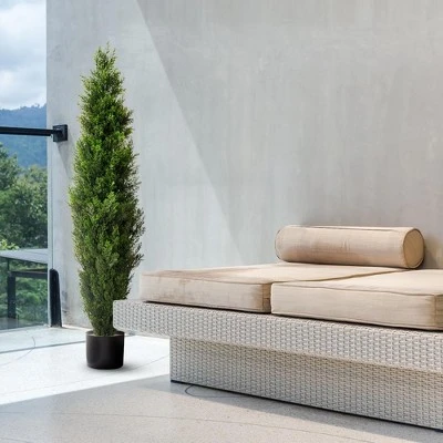 Forever Leaf 36" Cedar Boxwood In Black Pot (2 Pack), Indoor Artificial Plant For Home Decor 5 Forever Leaf 36" Cedar Boxwood In Black Pot (2 Pack), Indoor Artificial Plant For Home Decor - Image 3