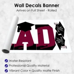 Big Dot Of Happiness Maroon Graduation Party Decor - Vinyl Wall Decals - Grad -Decor Vista GUEST 6d37cdb8 c1a9 4b38 9211 aecce067bf4f