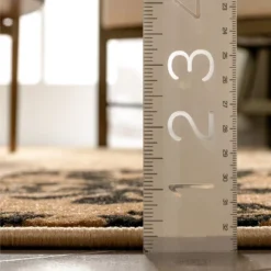 Well Woven Plain Border Damask Warms Brush Effect Soft Area Rug -Decor Vista GUEST 6dd4c74e 75b9 44b2 8f74 1b8d5758c43a