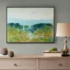 40.5" X 30.5" Morning Fields Green Hand Embellished Framed Canvas Blue -Decor Vista GUEST 6e57aa9d 6c8a 4c4a 8141 1ee112b209bc
