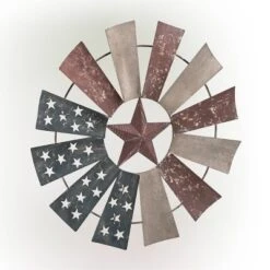 Patriotic Windmill Metal Wall Decor - Alpine Corporation -Decor Vista GUEST 6e5c6a41 2eb7 4edc b408 9b914dc39e15