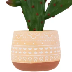 Northlight Real Touch™ Artificial Green And Red Potted Floral Cactus 9.5" -Decor Vista GUEST 70289401 b633 4264 b291 50950ab15d6e