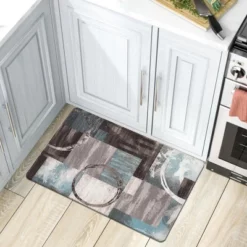 World Rug Gallery Contemporary Abstract Circles Anti Fatigue Standing Mat