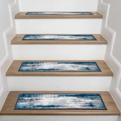 World Rug Gallery Abstract Non-Slip Stair Treads -Decor Vista GUEST 707af252 f508 4fd3 9482 1b2f2a5bbe6b