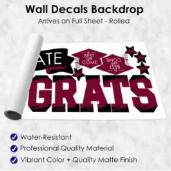 Big Dot Of Happiness Maroon Graduation Party Photo Backdrop - Wall Decals -Decor Vista GUEST 707e0cb3 2d3e 4e07 b5a2 ce9f3fb85f0b