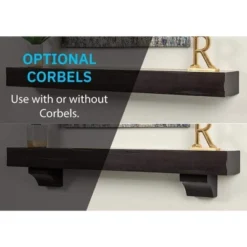 Mantels Direct Breckenridge Rustic Distressed Wood Fireplace Mantel Wall Shelf -Decor Vista GUEST 70a55ee9 c8a8 4b3f 8021 5998dc2f9702