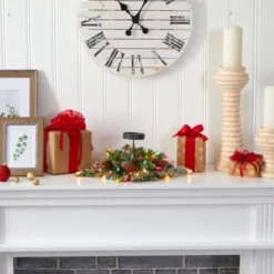 Nearly Natural 16-in Flocked Artificial Christmas Pine Candelabrum With 35 Multicolored Lights And Pine Cones -Decor Vista GUEST 70e7f36f a564 4870 bbbe 4bec06a92580