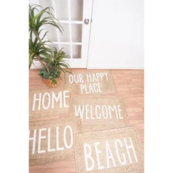 C&F Home 1'11" X 3'0" Braided "BEACH" Jute Indoor Outdoor Rug Mat Coastal Decor -Decor Vista GUEST 736078be 8845 4d0c a537 888bc3fccf7d