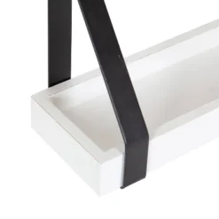 (Set Of 2) 5" X 10" Sudbury Wood And Metal Wall Shelf Set White/Black - Kate & Laurel All Things Decor -Decor Vista GUEST 736fe602 ad13 462f 8c7b ef852f7c7905