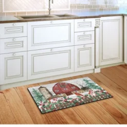 Barn In Snow Winter Doormat 30" X 18" Indoor Outdoor Briarwood Lane -Decor Vista GUEST 74f9b2c9 ced4 4c57 a92e deea6e2a0681