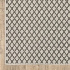 Trinity Casual Diamond Lattice Patio Area Rug Beige/Gray - Captiv8e Designs -Decor Vista GUEST 75309c66 07ef 4f7f 8a49 69faa8bec40b
