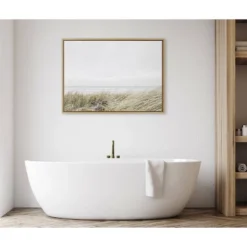 28" X 38" Sylvie East Beach Framed Canvas By Amy Peterson Art Studio Natural - Kate & Laurel All Things Decor -Decor Vista GUEST 757607ce 021a 4a91 a5b2 5b7500f174b1