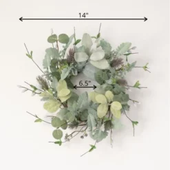 Sullivans Artificial Lambs Ear Willow Thistle Wreath -Decor Vista GUEST 75a63114 fe7f 40ce b308 e271cdf9f6e4