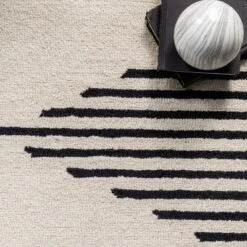 5'x8' Flynn Handmade Contemporary Wool Area Rug Ivory - NuLOOM -Decor Vista GUEST 7612841d f302 4b82 b09b 54df5d63e1f2