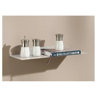 24" Dolle Katana Floating Metal Shelf White 3 24" Dolle Katana Floating Metal Shelf White
