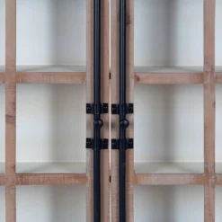 30" X 6.5" X 28" Hutchins Decorative Farmhouse Wood Wall Cabinet White/Brown - Kate & Laurel All Things Decor -Decor Vista GUEST 7659bb17 178e 41a3 9740 568aa984f42f