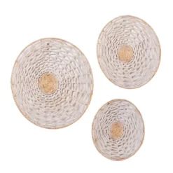 Set Of 3 Seagrass Plate Handmade Woven Basket Wall Decors Cream - Olivia & May -Decor Vista GUEST 766520cb 40d4 447b 981f 1956ae16b65e
