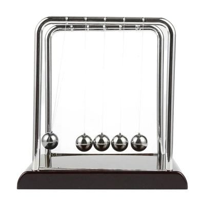 Juvale Newton's Cradle Balance Pendulum, Pendulum Balls Physics Learning Desk Toy For Home And Office, 7x6x7 In 7 Juvale Newton's Cradle Balance Pendulum, Pendulum Balls Physics Learning Desk Toy For Home And Office, 7x6x7 In - Image 5
