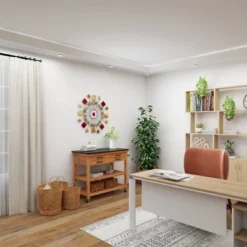 Metal Sunburst Wall Decor With Square Panel Accent Brown - Olivia & May -Decor Vista GUEST 77a055d8 946e 46c0 ac9f 7658f09d4146